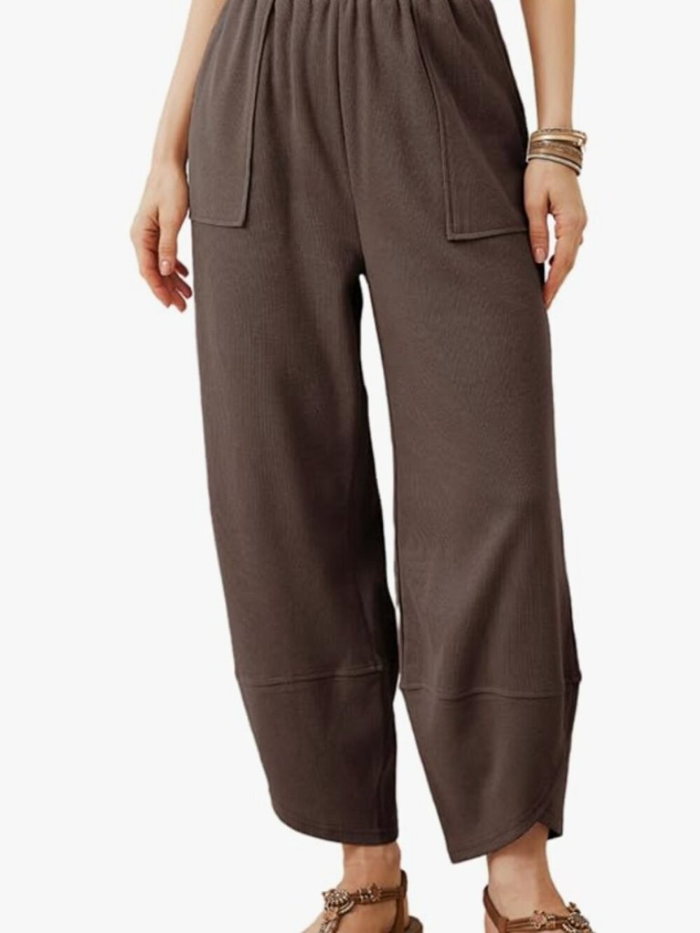 Xiaoxuemeng Baggy Wide Leg Pants in Coffee brown, size Medium - Picture 2 of 8
